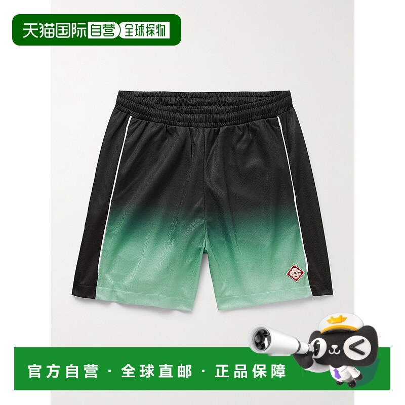 1h可退 香港直邮Casablanca 男士 直筒交织字母渐变色针织短裤 MP