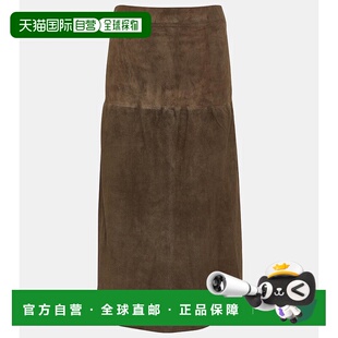 1h可退 香港直邮JOSEPH 约瑟夫 女士 Sacha 绒面革中长半身裙