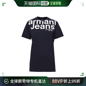 香港直邮Emporio Armani阿玛尼男士短袖T恤副线黑色徽标简约