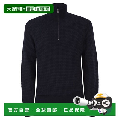 香港直邮BOSS 波士 男士 海军蓝 Quarter-Zip Cotton 运动夹克 50