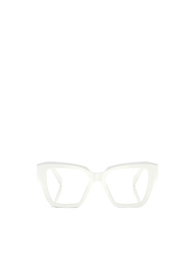 PRADA 女士眼镜 PR09ZV1421O1 AW2024 白色 几何框平光镜