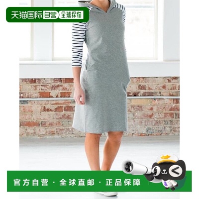 自营 ampersand灰色条纹连帽衫连衣裙 美国奥莱直发