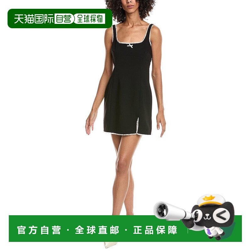 自营Amanda Uprichard Valetta Dress - black 美国奥莱直发