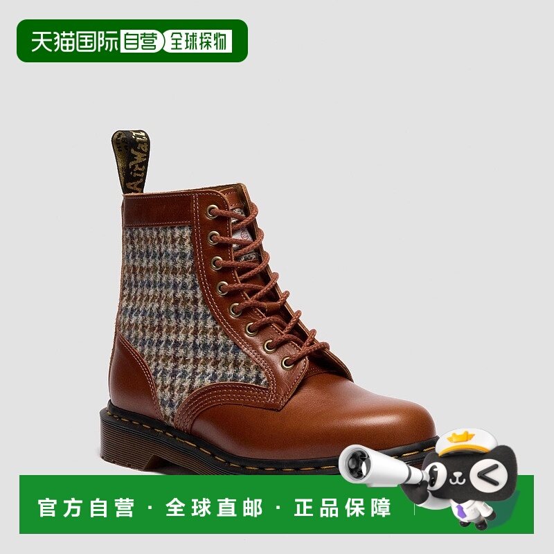 自营欧洲直邮DrMartens马丁大夫 1460男女通用Harris Tweed拼接踝