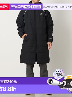 日本直邮New Balance 男士加厚长款夹克黑色外套AMJ53173