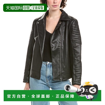 自营Pascale La Mode自行车夹克-黑色 美国奥莱直发