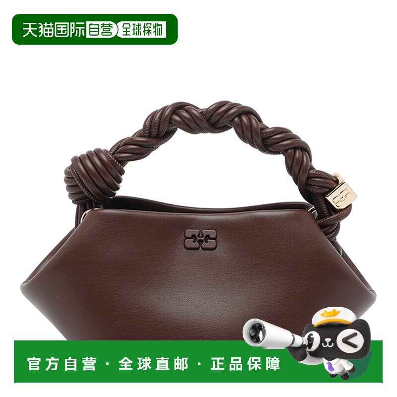 香港直邮GANNI 女士手拿包 A7280890 SS2026 棕色 Bou Bag Mini C