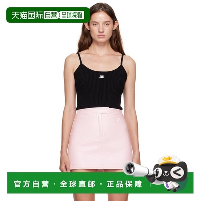 1h可退 香港直邮Courreges 女士 黑色 Reedition 系列背心 PERMDE