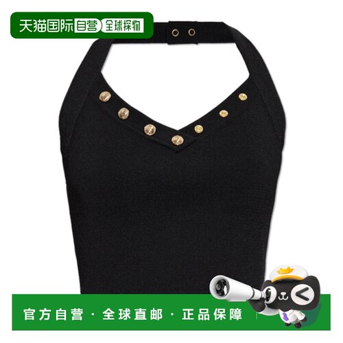 香港直邮BALMAIN 女士背心吊带 TO000000008200PA AW2026 黑色