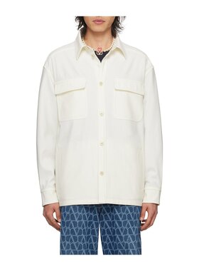 VALENTINO 男士衬衫 VCIN628EJAVORIO SS2024 白色