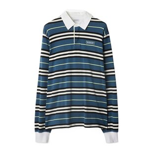 81062361 T恤 男士 蓝色 条纹Polo衫 SS2025 BURBERRY