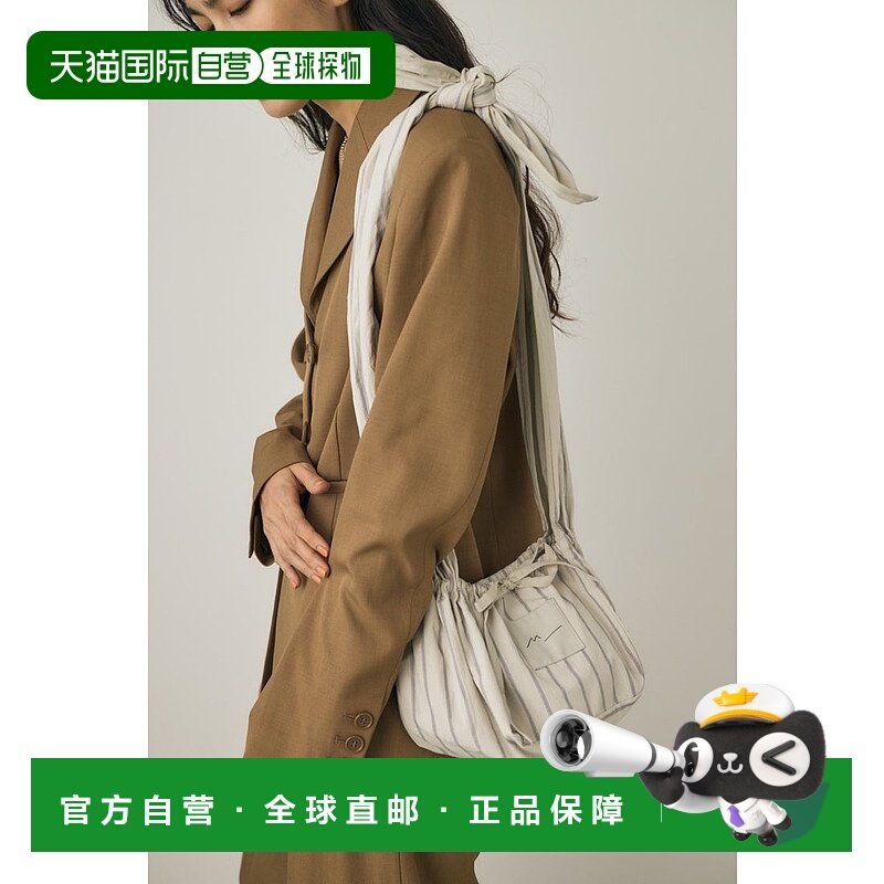 日本直邮MOUSSY 条纹束口迷你包 采用有机棉 [MO1164AW035093] 手