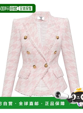 香港直邮BALMAIN 女士西服 FF1SI504CG17GRD AW2025 粉红色 长袖