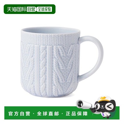 1h可退 日本直邮Francfranc 针织马克杯 蓝色陶瓷杯子