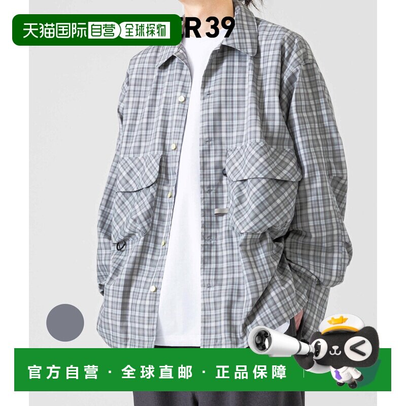 日本直邮DAIWA PIER39：科技运动开领长袖衬衫绿色格子图案 / ：B