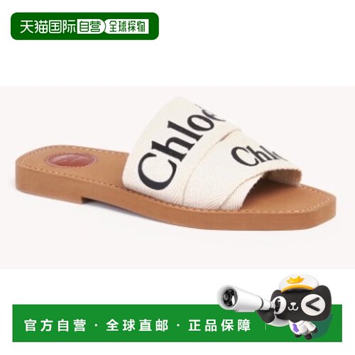 1h可退 香港直邮Chloe 蔻依 女士 Woody logo印花凉鞋 C22U188Z3