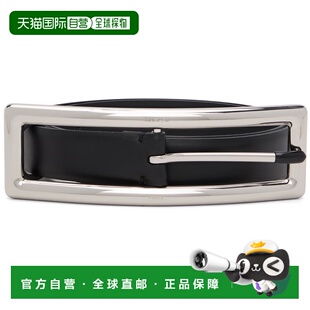 1h可退 香港直邮Mugler 穆勒 女士 黑色 Rectangle Buckle 腰带 2