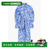 1h可退 束带印花棉混纺府绸中长 女士 香港直邮CAROLINA HERRERA