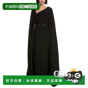 Notte black Stretch Gown 美国奥莱直发 Crepe 自营Marchesa