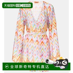 之字纹束带迷你连衣裙 1h可退 香港直邮MISSONI 米索尼 女士