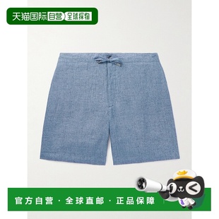 香港直邮潮奢 直筒亚麻青年布抽绳短裤 男士 MPSH25 1h可退