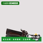 香港直邮PRADA 棕色 SS2025 女士芭蕾乐福鞋 1D979NF035P39F0038