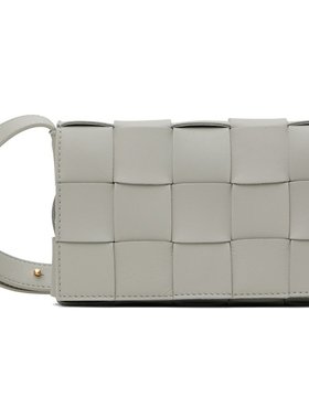 bottegaveneta葆蝶家女士灰色小号单肩包