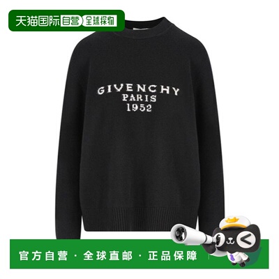香港直邮GIVENCHY 女士针织衫 BW90VD4ZSN001 AW2025 黑色 长袖毛