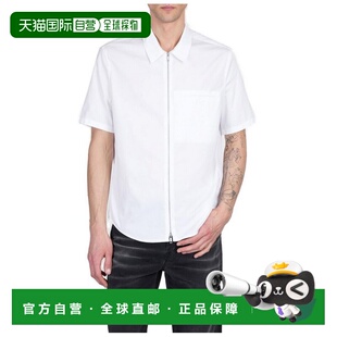 1h可退 香港直邮潮奢 Courreges 男士 白色 Zipped Poplin 衬衫 1