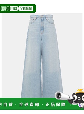 1h可退 香港直邮AGOLDE 女士 Nolan 中腰阔腿牛仔裤 blue蓝色 舒