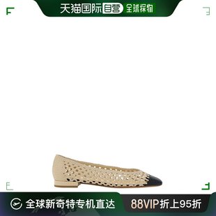 女士 香港直邮潮奢 Russo Francesco 镂空脱轨对比色尖头芭蕾舞鞋