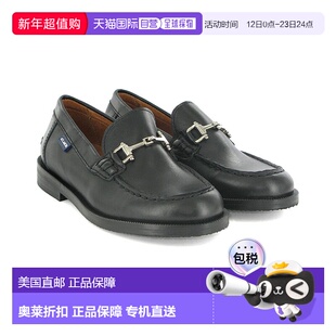 自营atlanta mocassin亚特兰大Moccasin扣皮革乐福鞋-黑色 美国奥