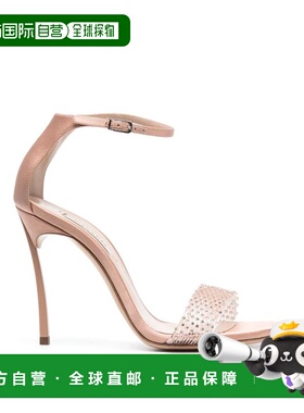 自营Casadei Silk Stiletto Heel Women's Sandals - beige 美国