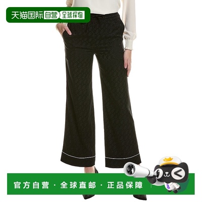 自营 St. John Cursive Icon 真丝混纺长裤  时尚女裤 美国奥莱直