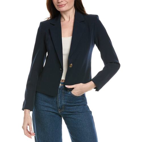 自营T Tahari Single Button Blazer - Navy 外套美国直发奥莱