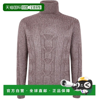 1h可退 香港直邮zegna 杰尼亚 男士 羊绒真丝罗纹高领上衣 UGH35A