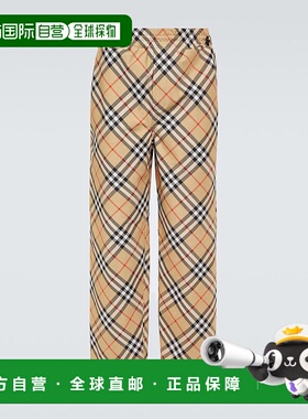 1小时内可退 香港直邮Burberry 巴宝莉 男士 格纹长运动裤 001302