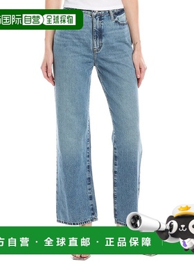 自营 frame denimFRAME牛仔Le Jane Seattle脚踝高腰直筒牛仔裤-