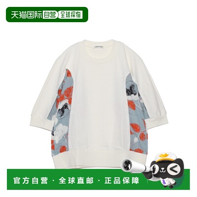 日本直邮UNDERCOVER 女装 纯棉罗纹短袖T恤 醋酸总花色拼接设计 U