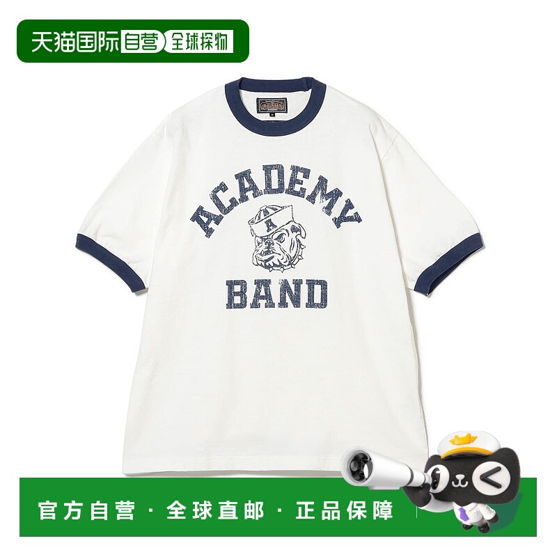 1h可退 日本直邮BEAMS PLUS男装 联名ACADEMY Ringer T恤 宽松美
