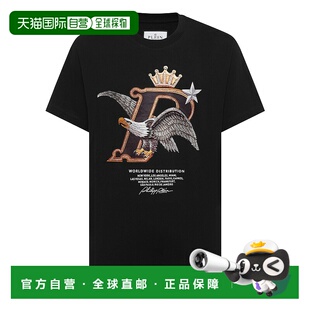 自营philipp pleinRound Neck T-Shirt Eagle Plein Worldwide -
