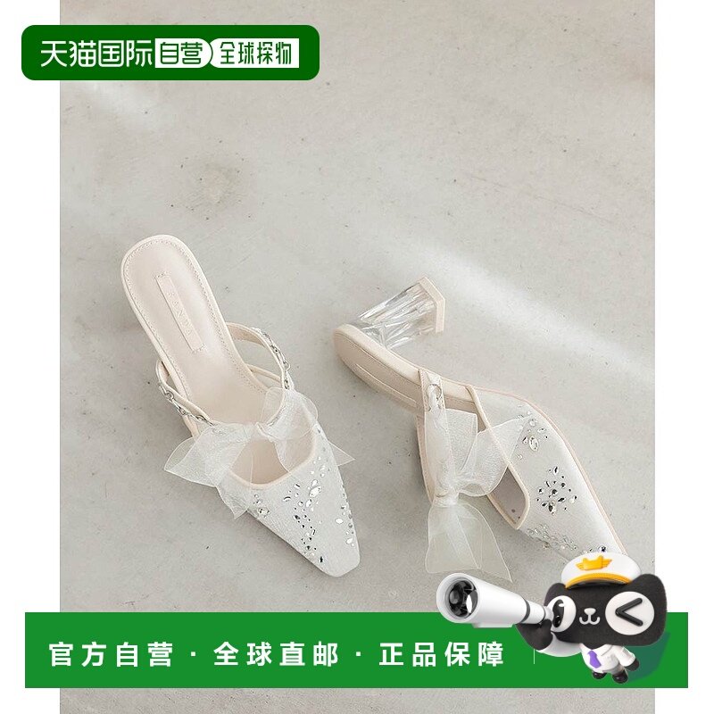 日本直邮Randa 2WAY 透明薄纱女鞋 RA041BW14238