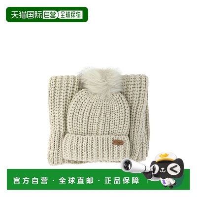 1h可退 香港直邮潮奢 barbour 巴伯尔 女士 翻边帽子和围巾两件装