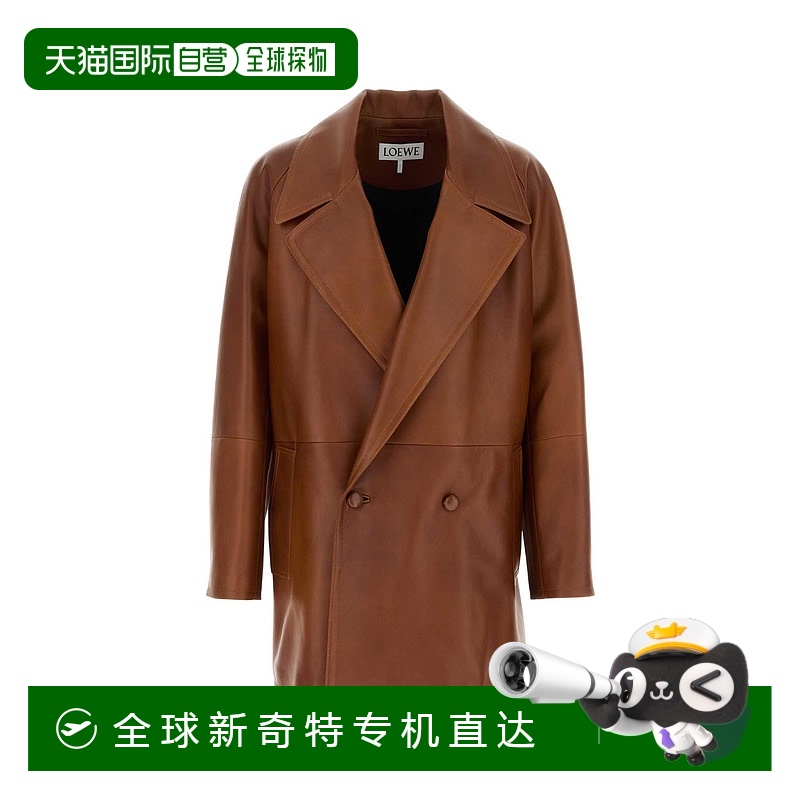 香港直邮潮奢 LOEWE 罗意威 男士 棕色软羊皮夹克 H526Y34L22EART