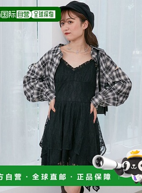 1h可退 日本直邮MAJESTIC LEGON 女装 轻盈褶皱迷你吊带裙 105706