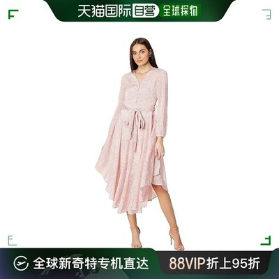 香港直邮潮奢 vince camuto 文斯 卡莫多 女士 Dress- L V领腰带