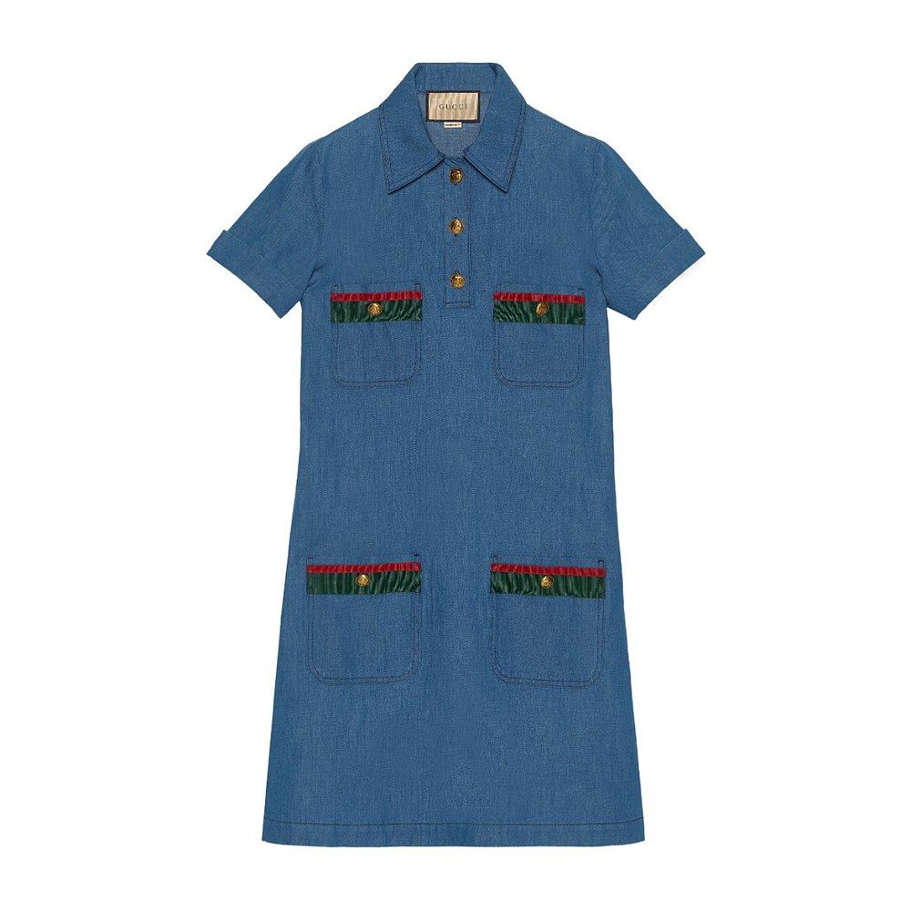 Gucci 饰织带细节连衣裙 753515XDCMH,女装/女士精品,连衣裙,淘宝优惠券,粉丝福利购,淘宝优惠卷