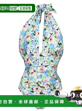 香港直邮GANNI 女士泳装 A4071228 SS2022 浅蓝色 Floral print s
