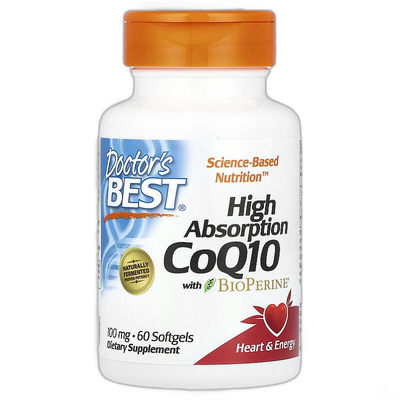香港直发Doctor'S Best金达威辅酶Q10软凝胶100mg护心60粒软胶囊