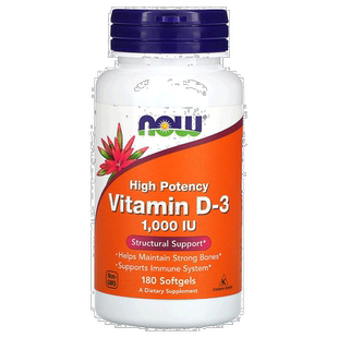 香港直发Now诺奥维生素D3软凝胶强筋壮骨改善骨质保护骨骼180粒